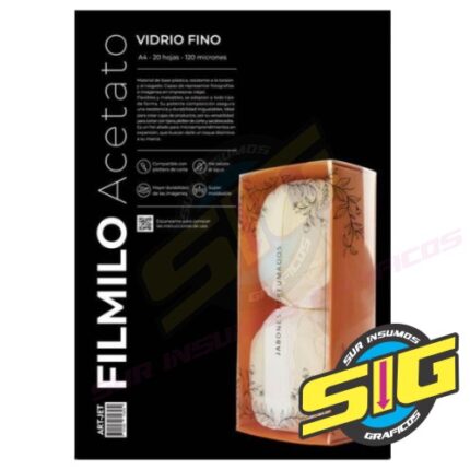 Filmilo Acetato Vidrio Fino A4 x 20H