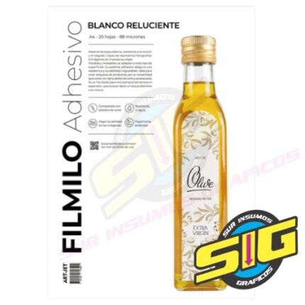 Filmilo Adhesivo Blanco Reluciente x 20H